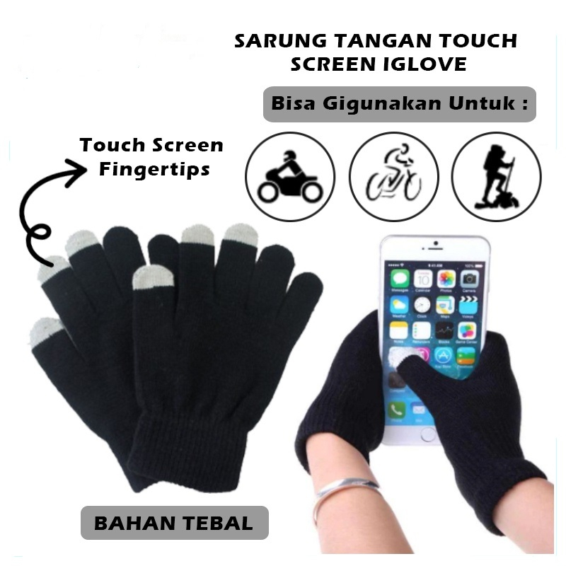 iGlove Sarung Tangan i-Glove touch screen gloves motor hp Tablet touchscreen smartphone