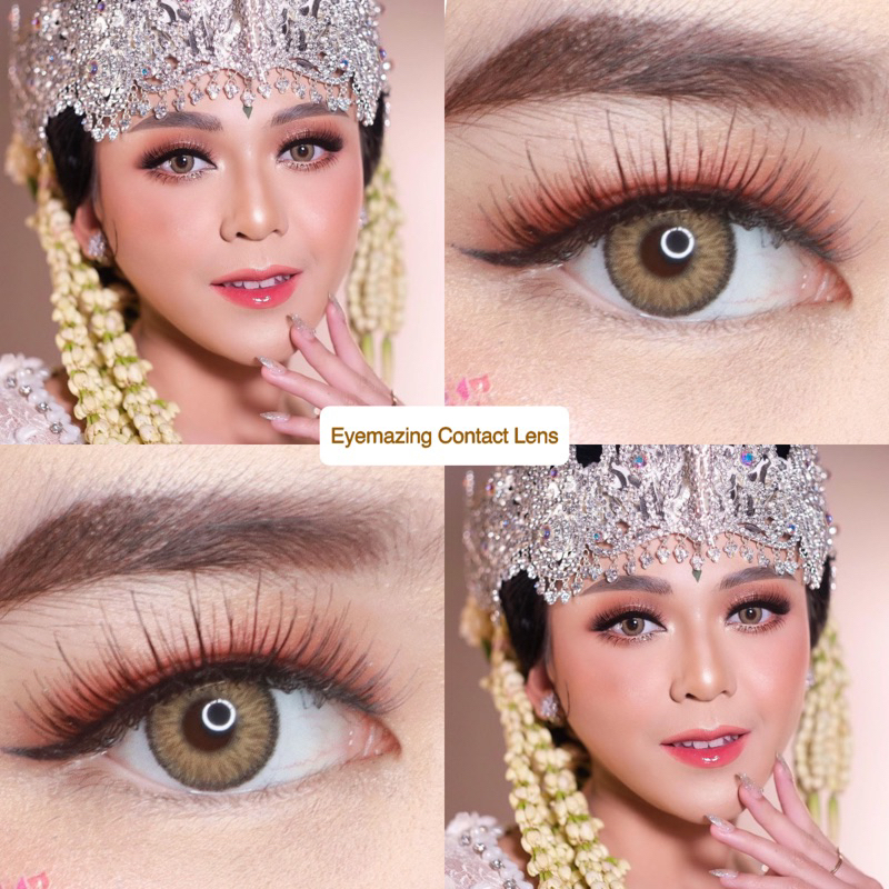 EYEMAZING Softlens - LAVELLE Brown / Gray / Blue / Coklat / Abu / Biru Normal Minus Beda Minus