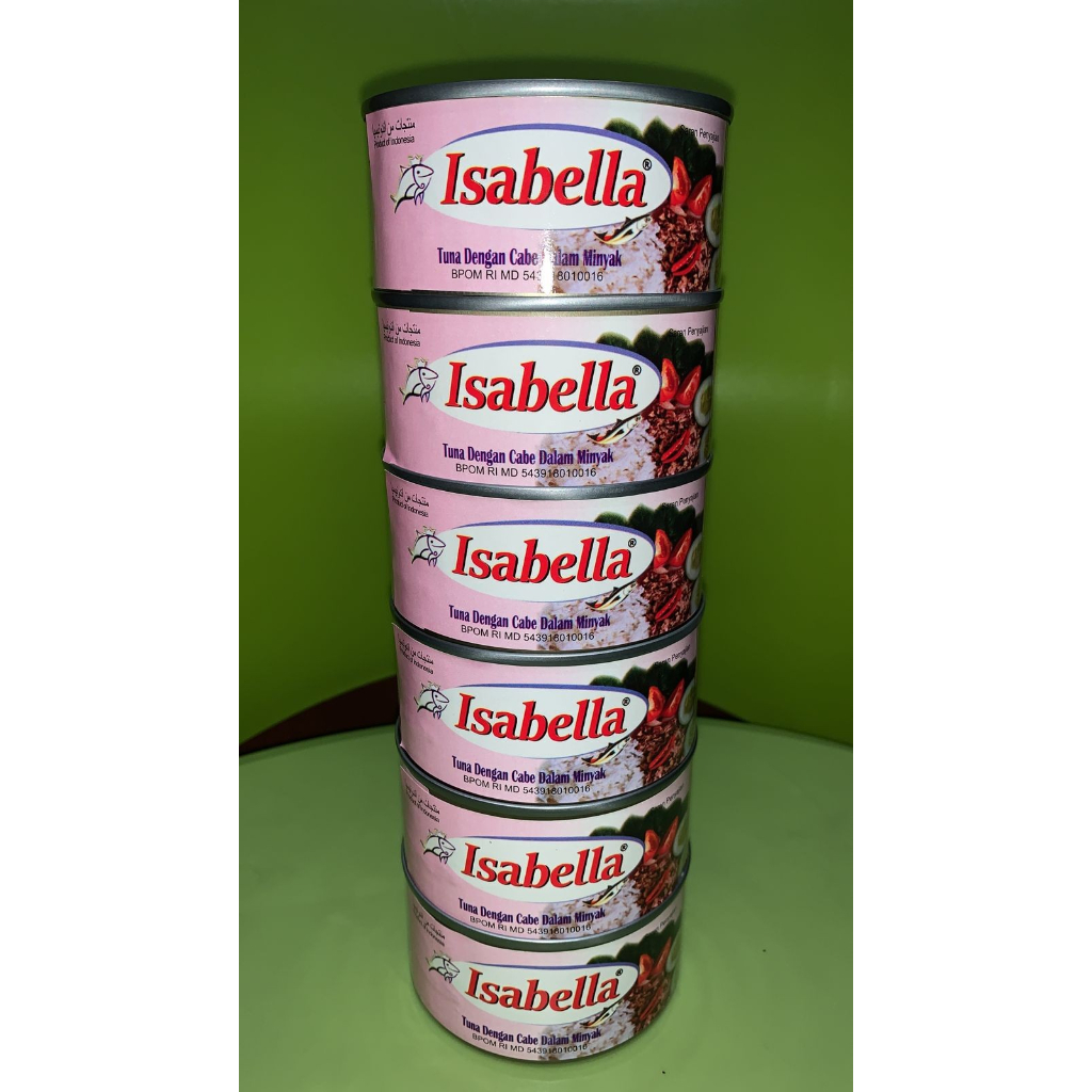 

PAKET HEMAT ISABELLA TUNA PEDAS/6 KALENG 180GR/TUNA SAUS CHILI IN OIL