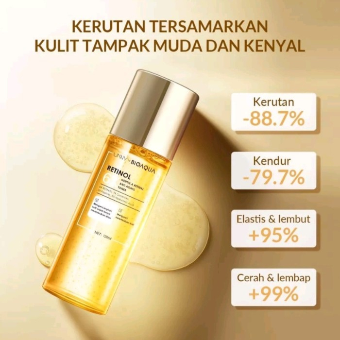 BIOAQUA 6X GENTLE-A RETINOL ANTI AGING FACE TONER WAJAH BIOAQUA 120ML