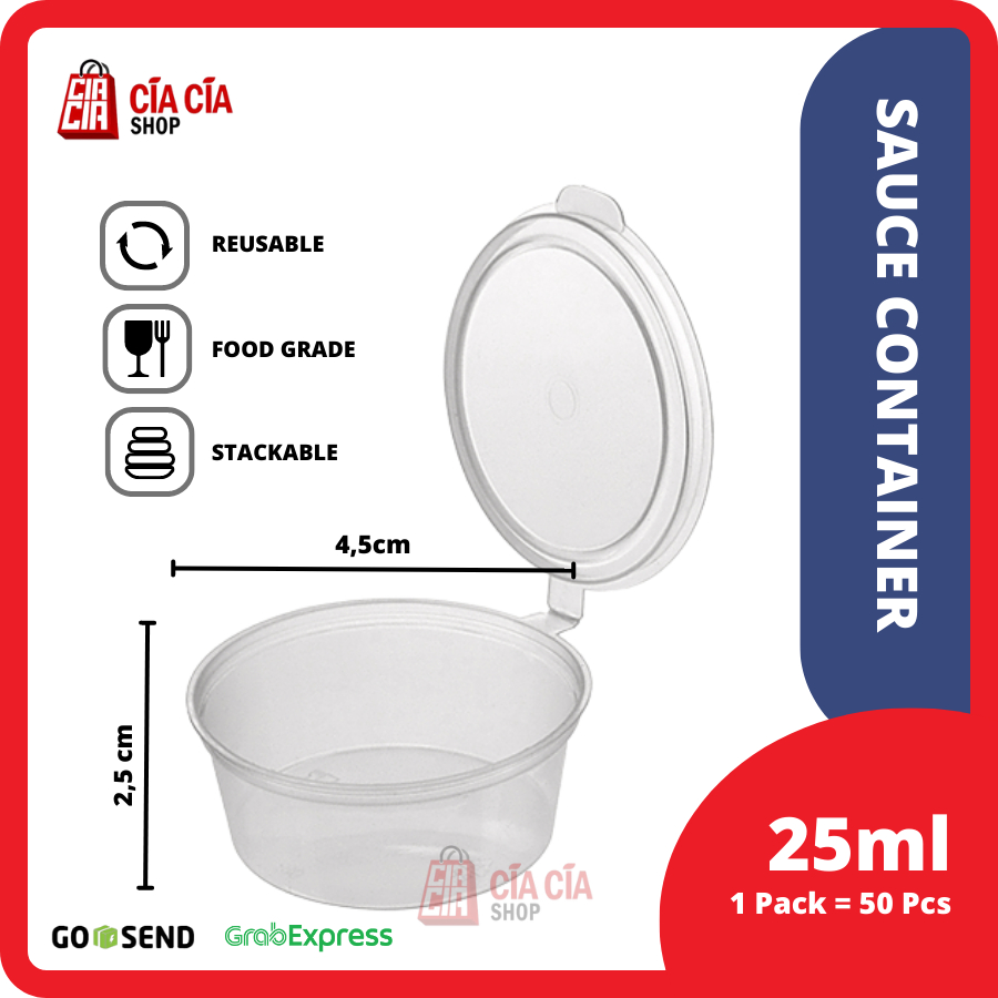 Cup Saos Sambal Plastik Cup Sambel Sauce Tempat Saos Sambal Kecap 25ml