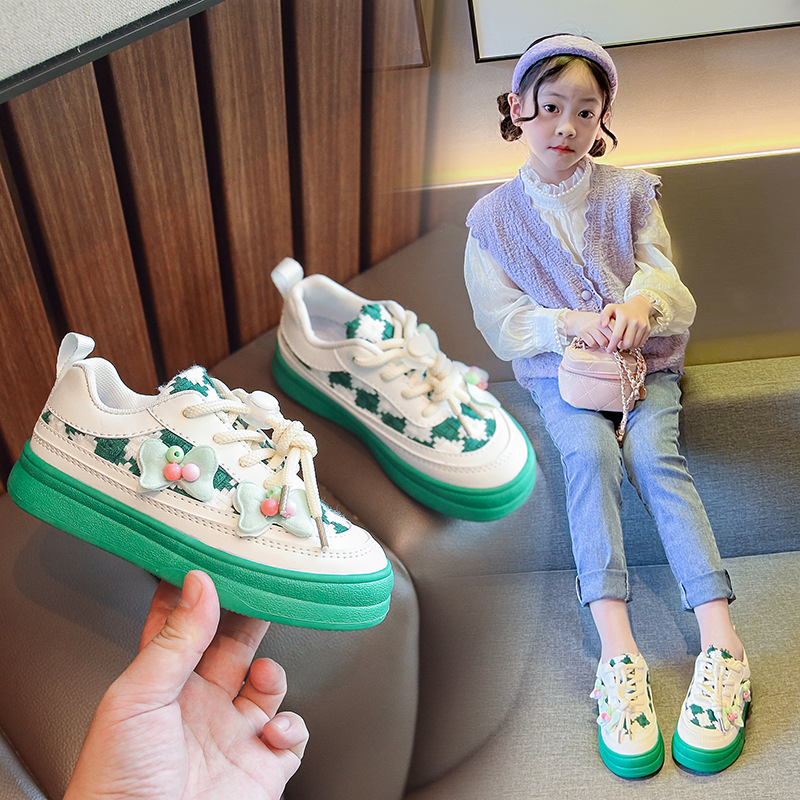 Sepatu Anak Perempuan 0304960 Sport Sneakers Kids Shoes Sepatu Pita Anak Sekolah