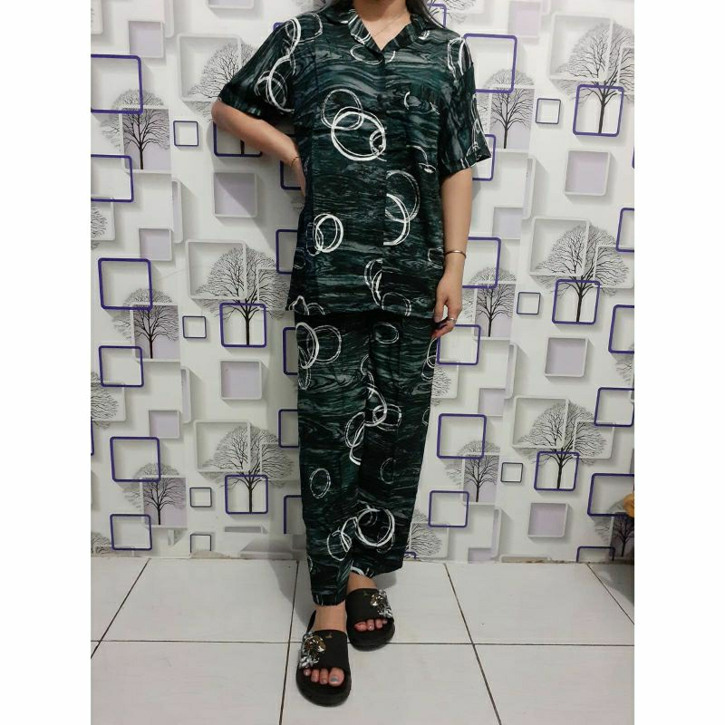 BAJU TIDUR PIYAMA CP AGNES RAYON