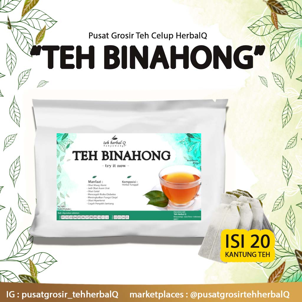 

Teh Celup Herbal Binahong | Mengatasi Maag, Asam Urat, Diabetes, dll