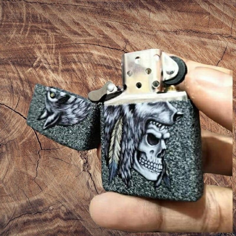 Korek Zippo Original Made In USA Wolf Skull 29863 Lighter