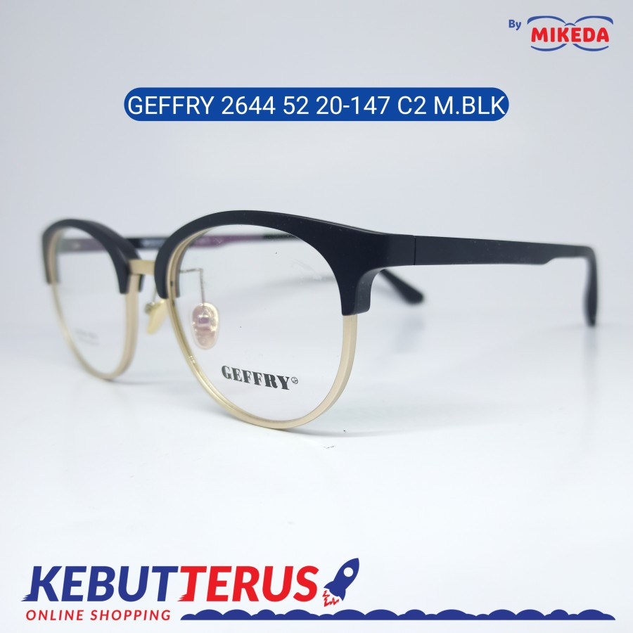 Mikeda-FRAME KACAMATA GEFFRY 2644 C2 M.BLK + LENSA(MINUS/CYLINDER)