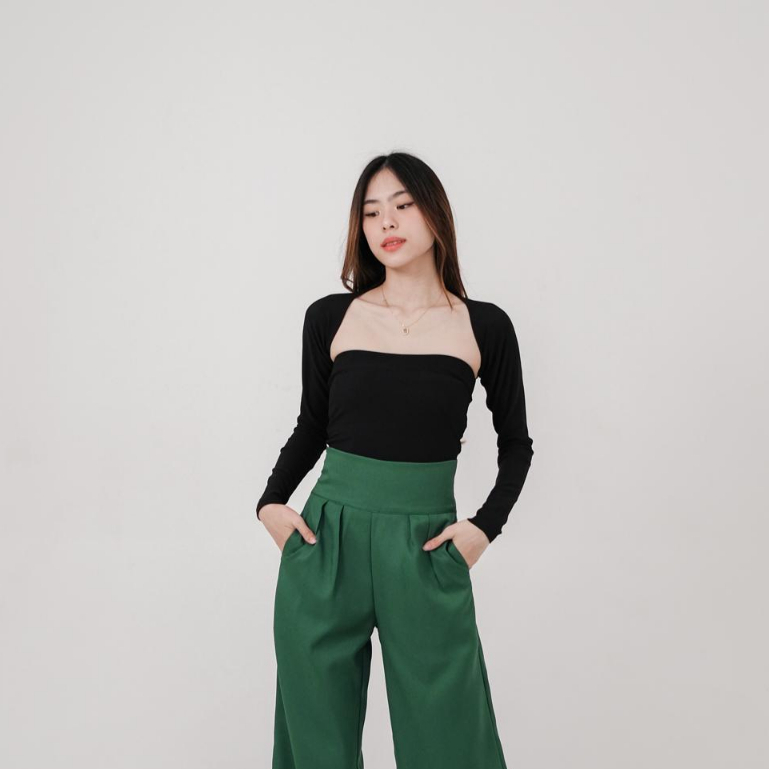 Lara Bolero Top -- Ocha Wear | Two Piece Long sleeve Premium Knit Set | Tanktop Cardigan Sweater | Pakaian Basic Wanita | Atasan Berlengan Panjang