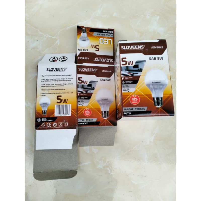 kardus lampu 5w (new) a.buld