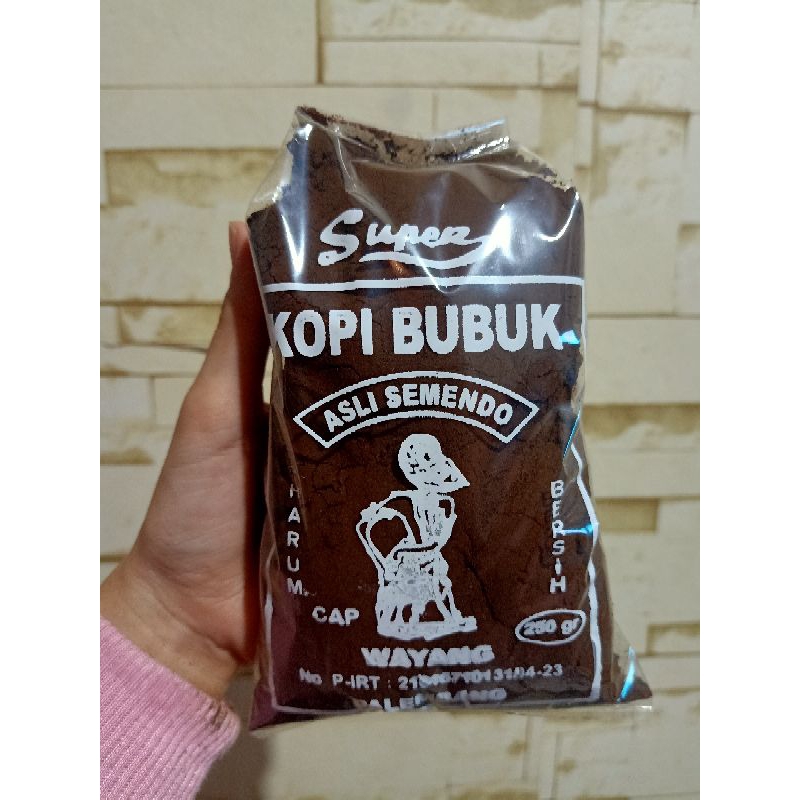 

KOPI BUBUK 250GRAM HITAM ASLI SEMENDO SUMATERA SELATAN