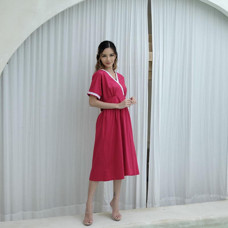 Ladybydiana KEIKO DAILYWEAR Midi Dress Wanita Ala Jepang