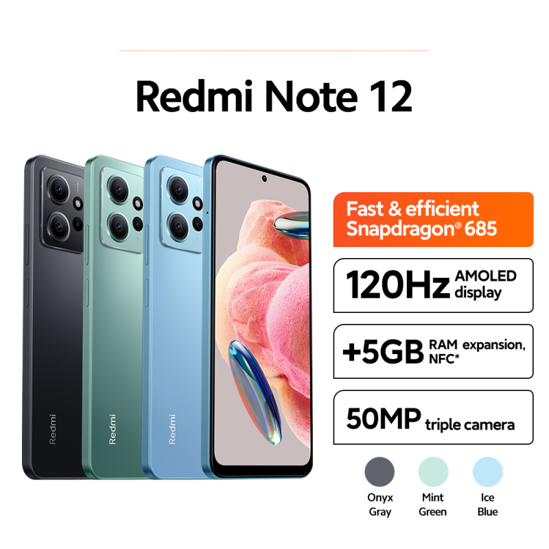 Xiaomi Redmi Note 12 8/128 GB Garansi Resmi | Hp Terbaru RAM Besar Kamera Bagus