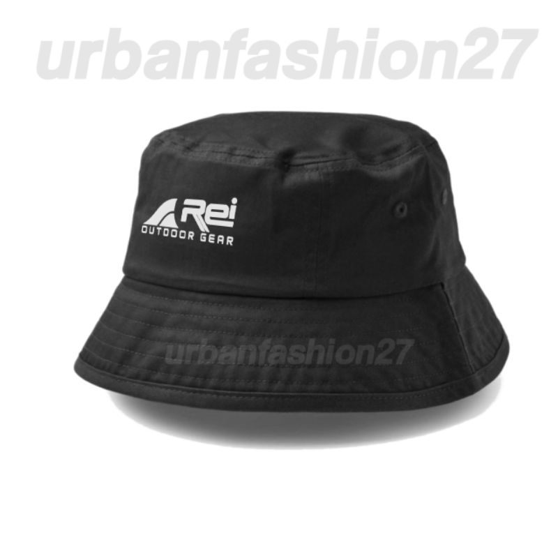 Topi Bucket Premium/Bucket Hats Pria Wanita/Topi Outdoor Casual/REI AREI LOGO