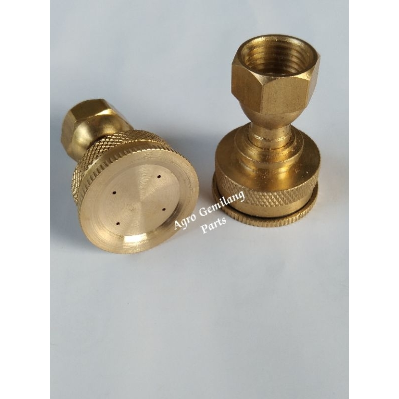 NOZZLE LUBANG 4 LURUS KUNINGAN PREMIUM KABUT