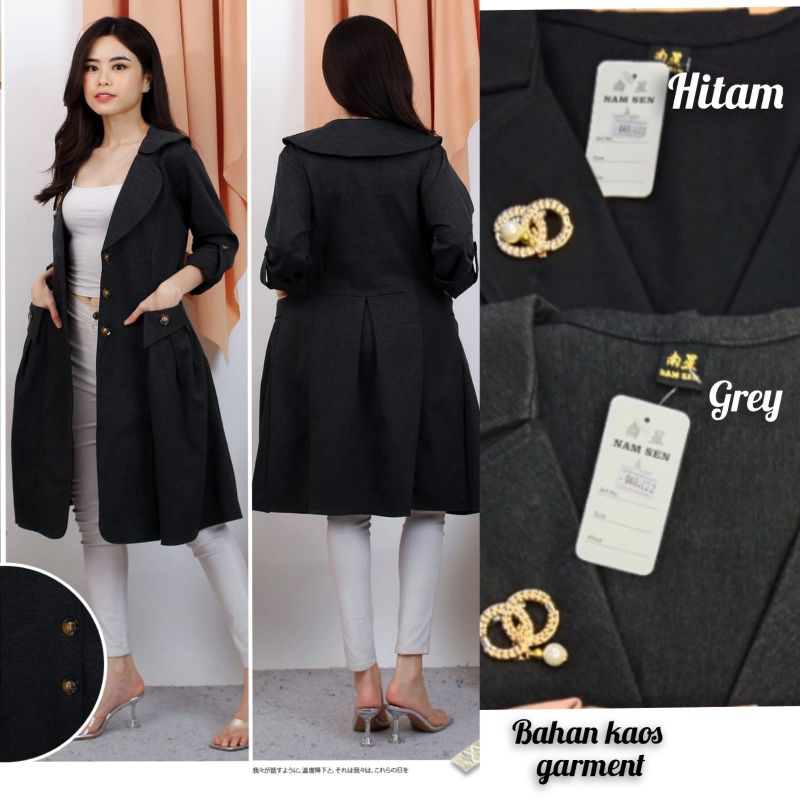 blazer import 022/ long outer cardy / jaket jas wanita
