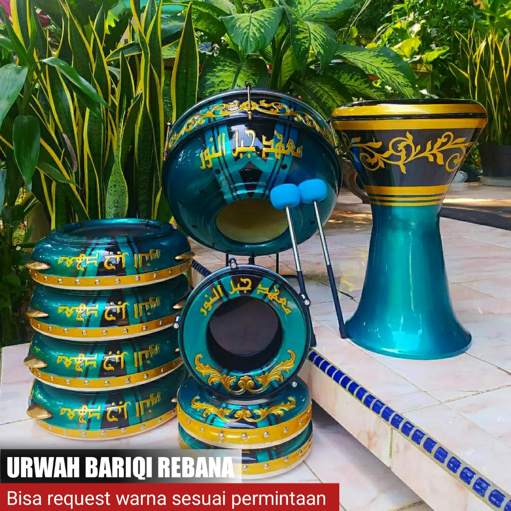 1 set rebana Hadroh ukiran Jepara berkualitas