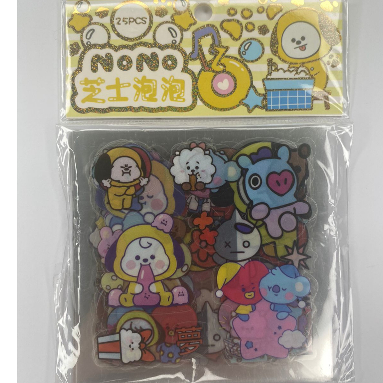 100 Lembar MOMO Stiker Waterproof Sticker Tumblr Lucu Kartun Korea Dekorasi Hiasan Scrapbook DIY