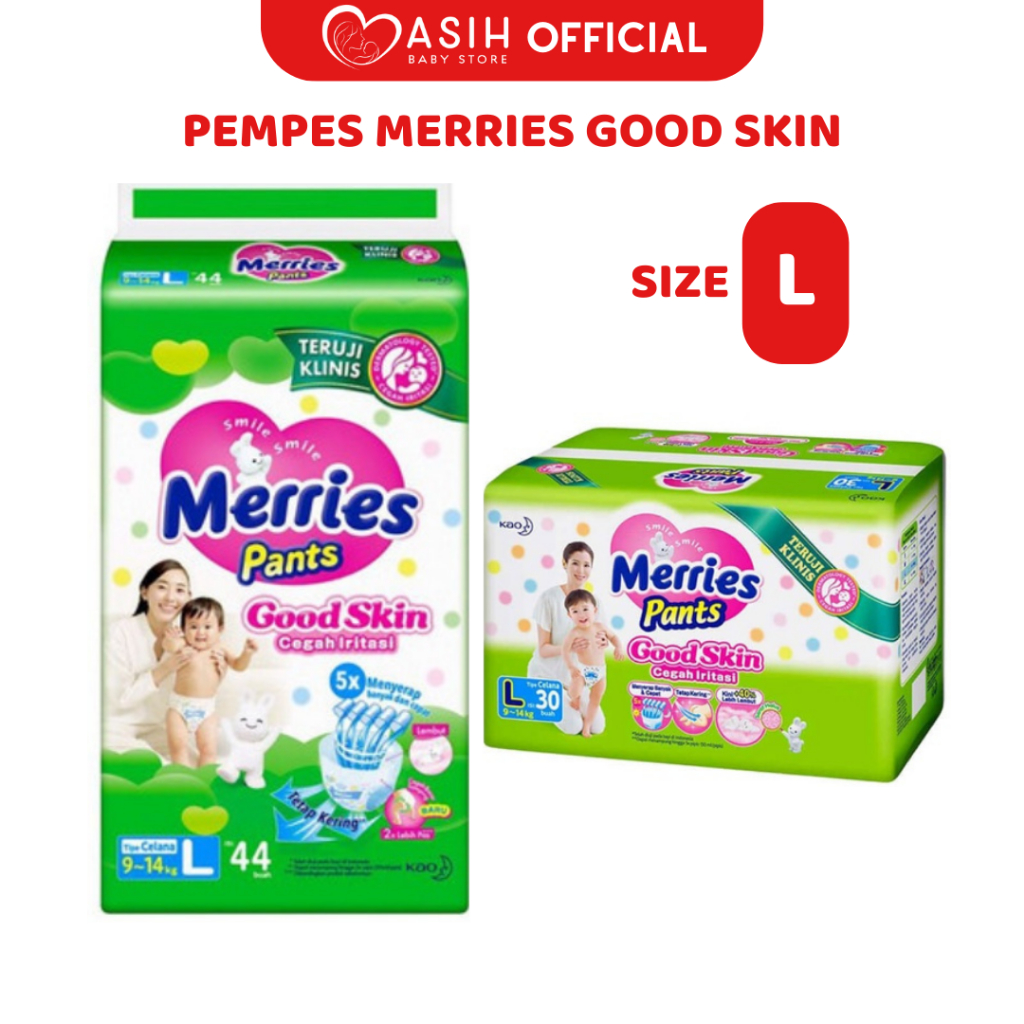 Pempes Bayi Merries Pants Ukuran L L8 L20 L30 L44 - Popok Sekali Pakai Pempers Bayi