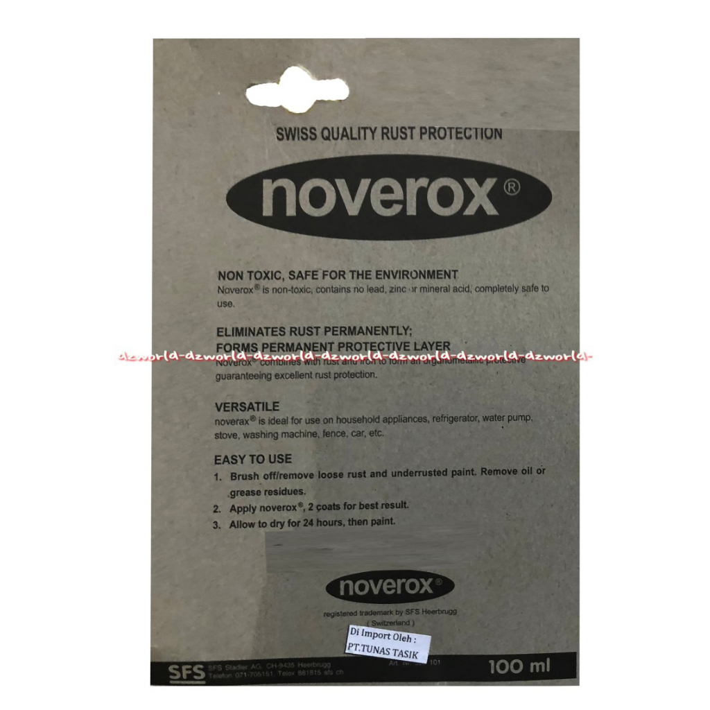 Noverox Pelapis Anti Karat 100ml Cairan Pembersih Karat Karatan Berkarat Nove Rox Pencegah Karat pada Logam Besi