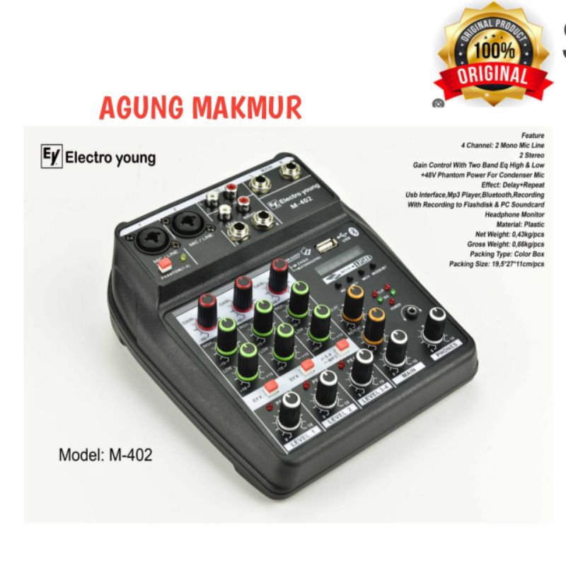 MIXER AUDIO ELECTRO YOUNG M402 ORIGINAL