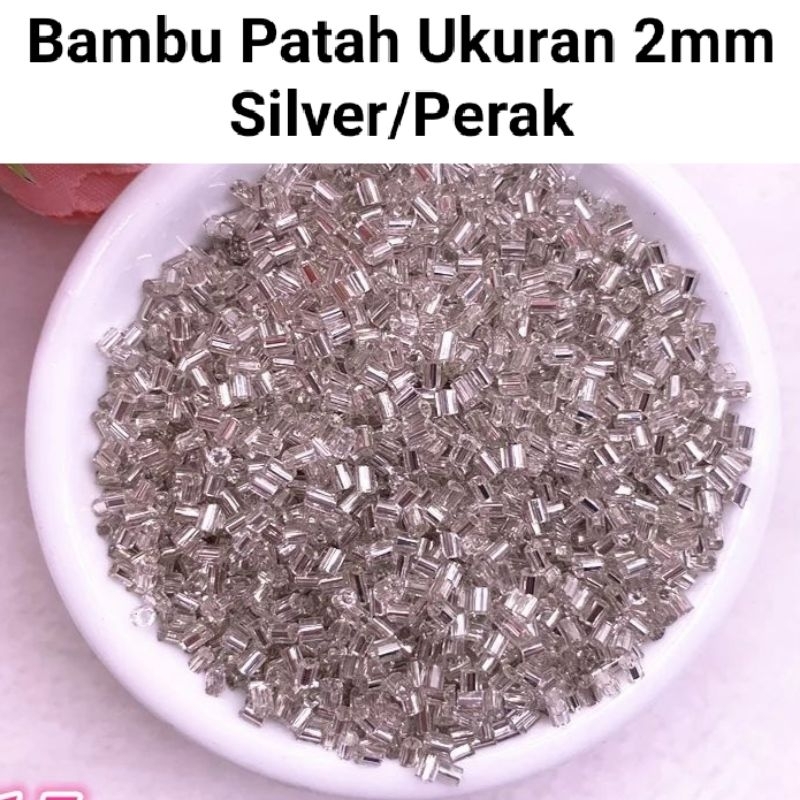 Manik Mote Payet Bambu Patah 2MM -  Perak