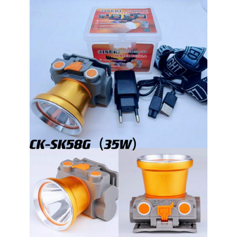 Senter Kepala Head Lamp Kiseki CK - SK58G | 35 Watt