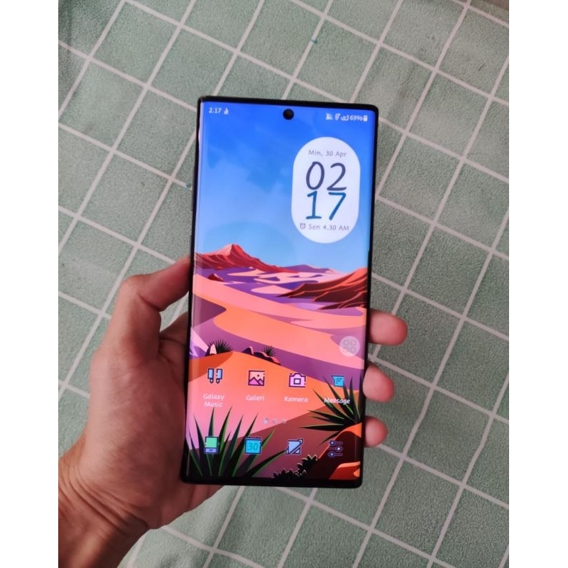 Samsung Galaxy Note 10+ Plus Snapdragon 855 Ram 12/256GB Aura Black Second