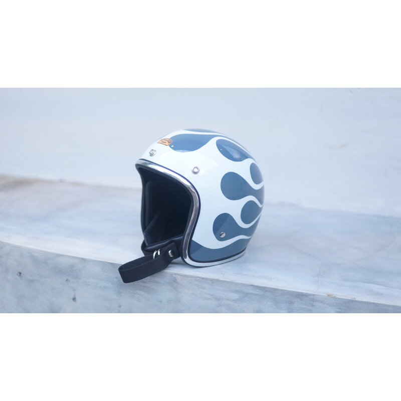 Helm slim head 500tx custom flame