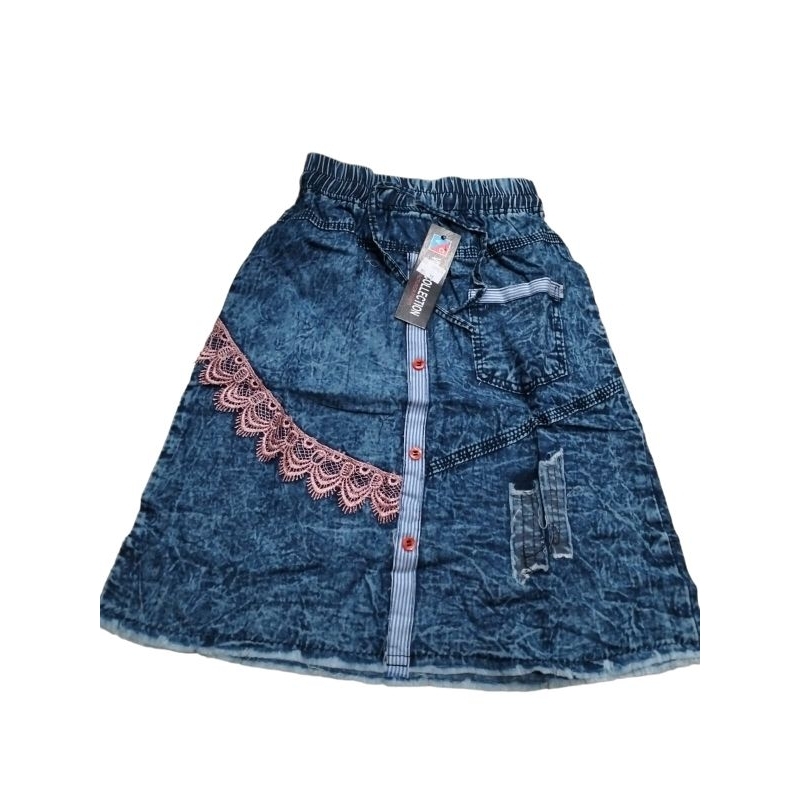 Rok jeans snow untuk anak