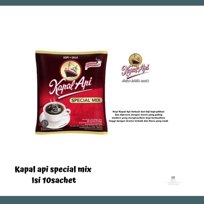 kapal api special mix 10 sachet / kopi kapal api mix 1 renceng / kapal api mix