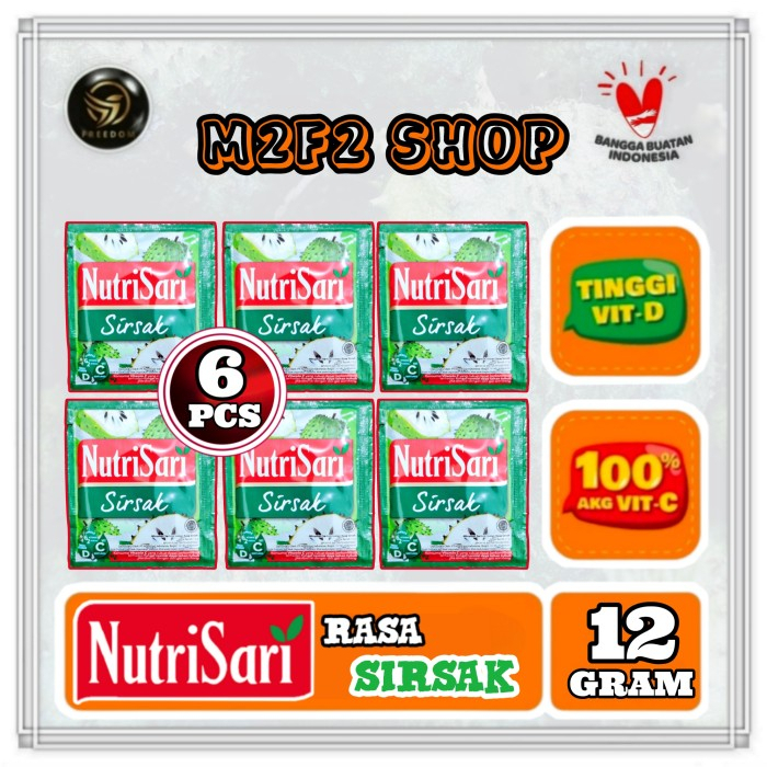 

NutriSari Minuman Serbuk Sirsak Sachet - 12 gr (Kemasan 6 Pcs)