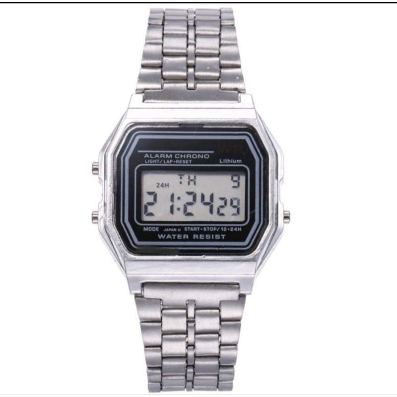 Jam Tangan Model Casio Digital Rantai Fashion Wanita Dan Pria / Jam Tangan Wanita