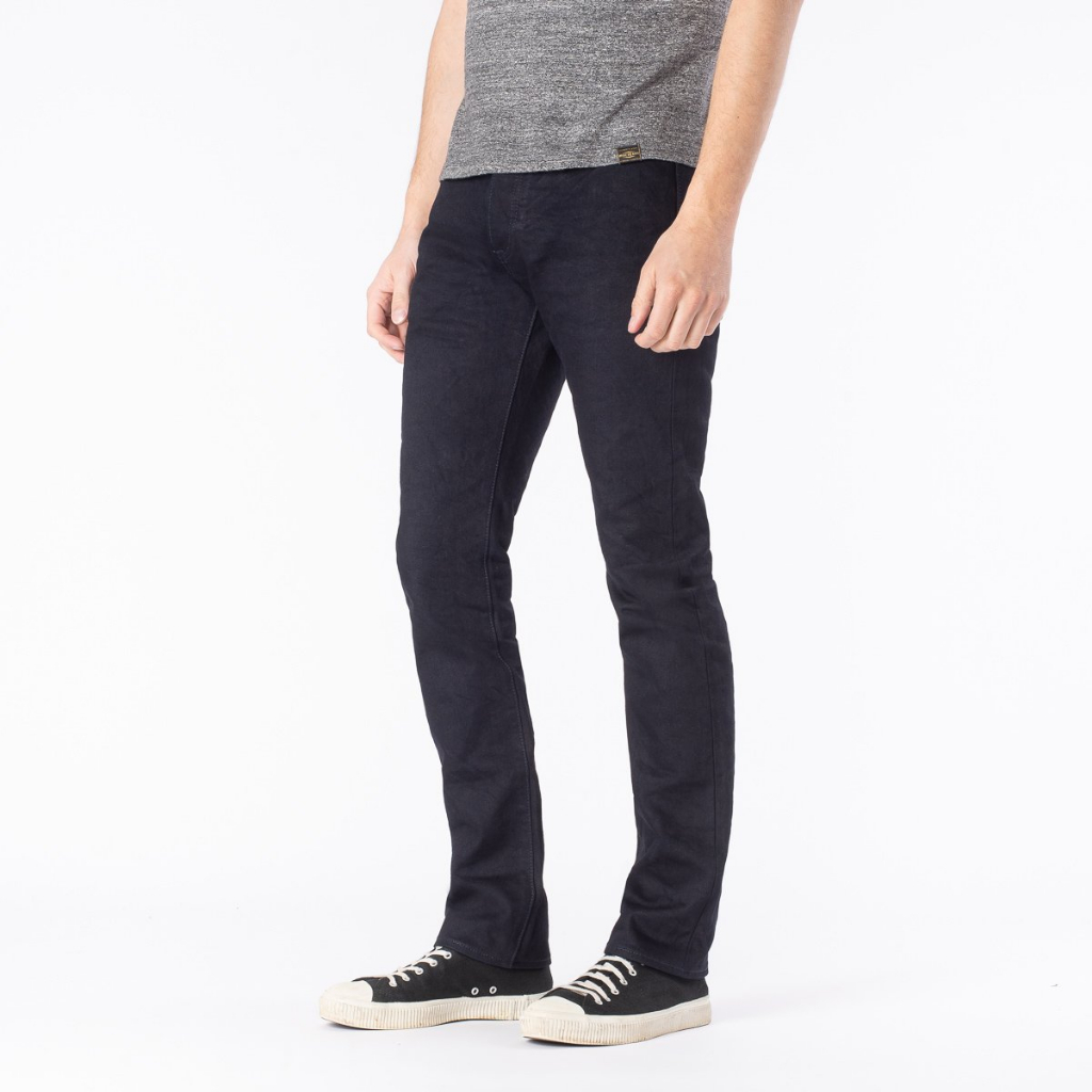 Iron Heart IH-555S-142ib 14oz Indigo x Black Japan Selvedge Denim Super Slim Cut Jeans