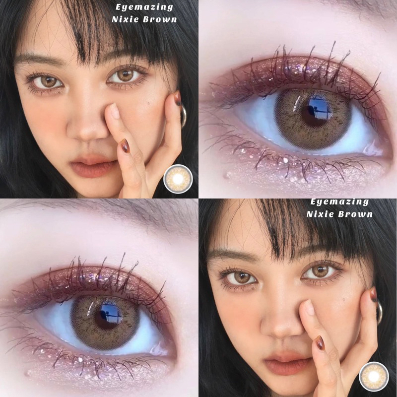 EYEMAZING Softlens - Nixie Brown / Coklat Normal Minus Beda Minus