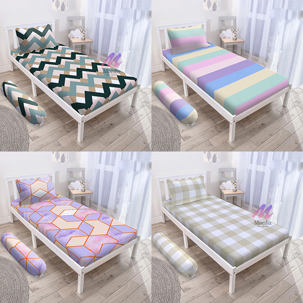 Sprei 120x200 Single Aesthetic Ukuran No 3 Bahan Katun Adem