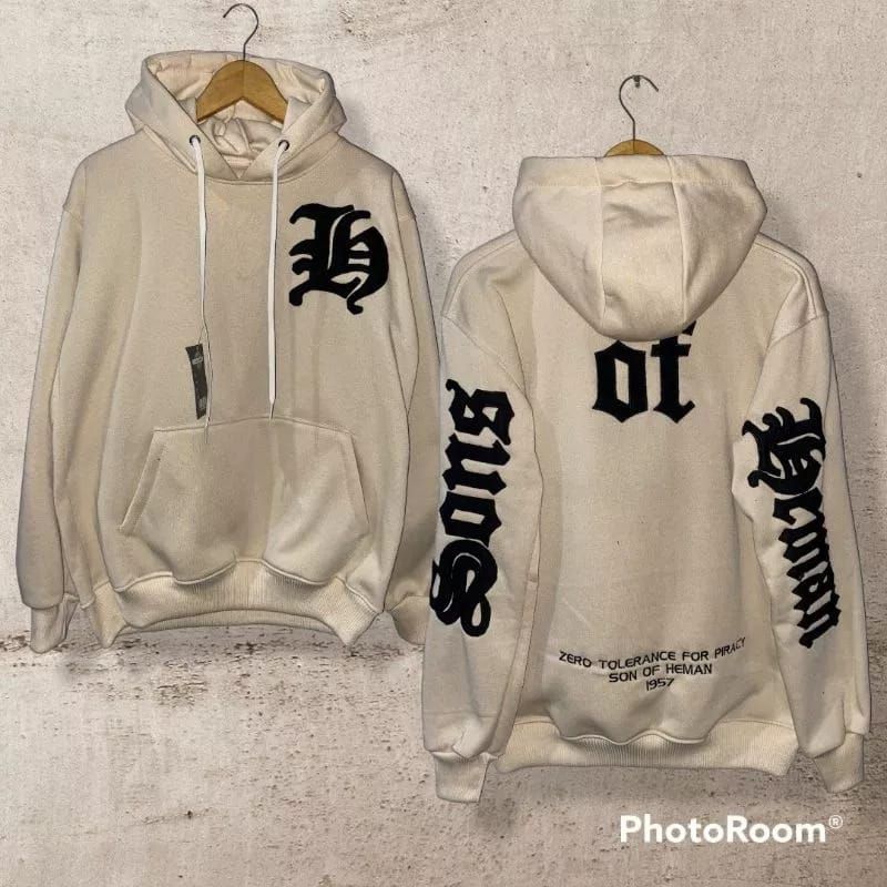 jacket sherpa bordir sweater Hoodie bordir Herman Cream