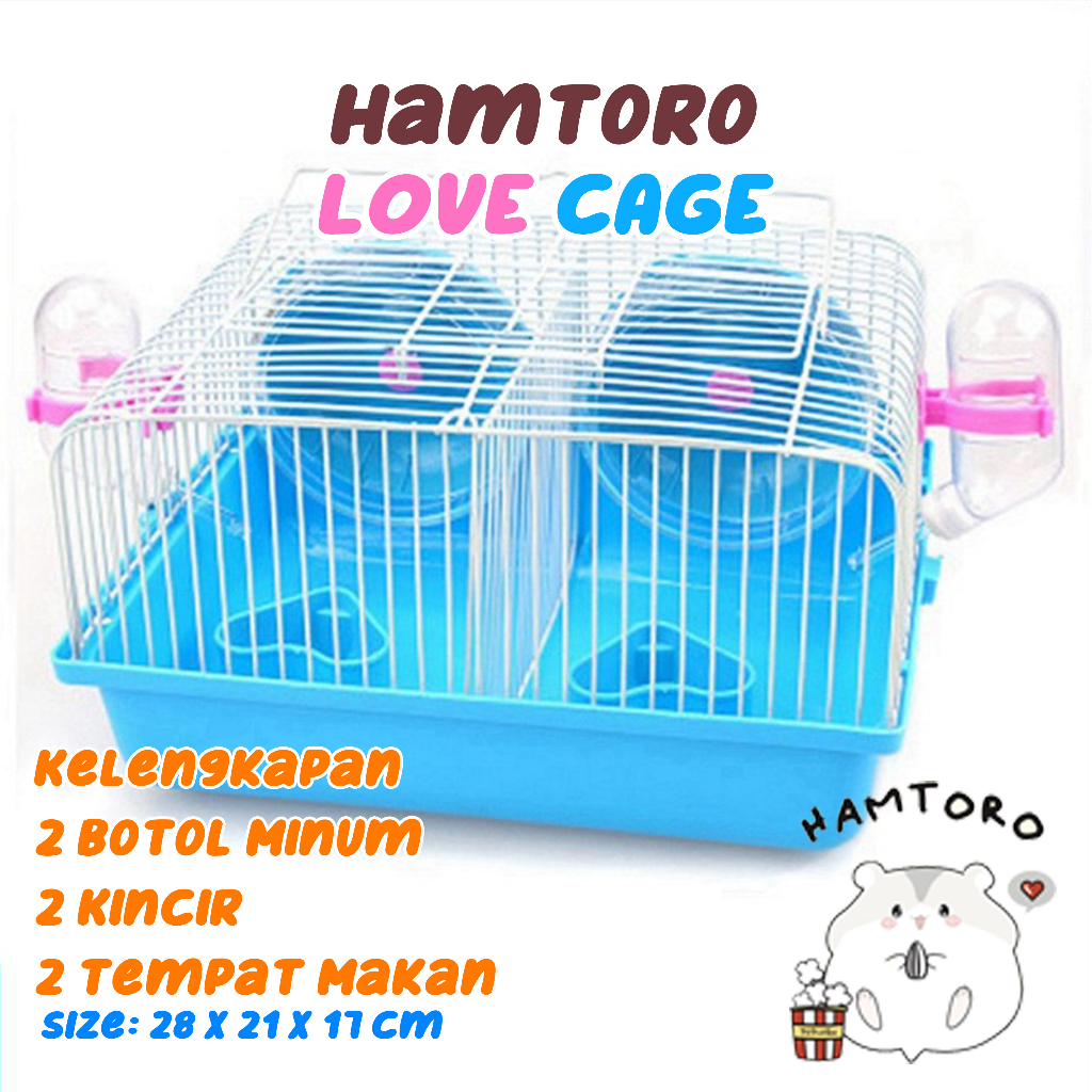 Hamtoro Love Cage Kandang Double untuk Hamster Kawin