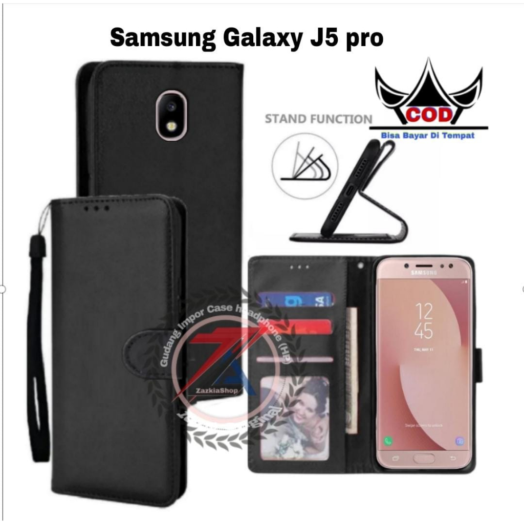 CASE FLIP CASE DOMPET KULIT FOR SAMSUNG GALAXY J5 PRO CASING DOMPET-FLIP COVER LEATHER-SARUNG HP