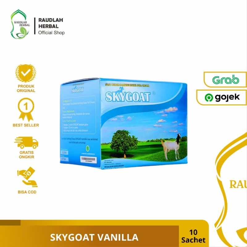 

SKYGOAT - Susu Kambing Etawa Bubuk SKY GOAT Original Vanilla 1 Box Isi 10 Sachet