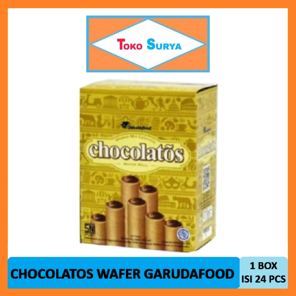 

Chocolatos 500 1 Box 24 Pcs Wafer Coklat Garudafood