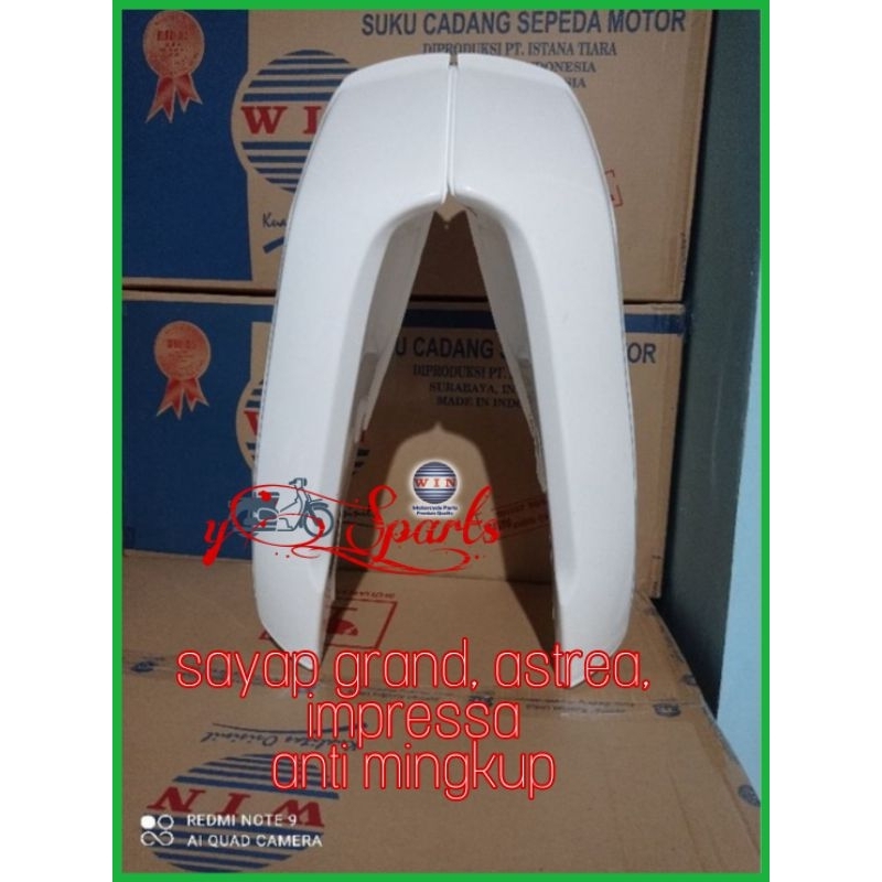 SAYAP GRAND  ASTREA IMPRESSA R/L PUTIH| SAYAP HONDA GRAND ASTREA IMPRESSA  | LEGSIELD LUAR GRAND PUT