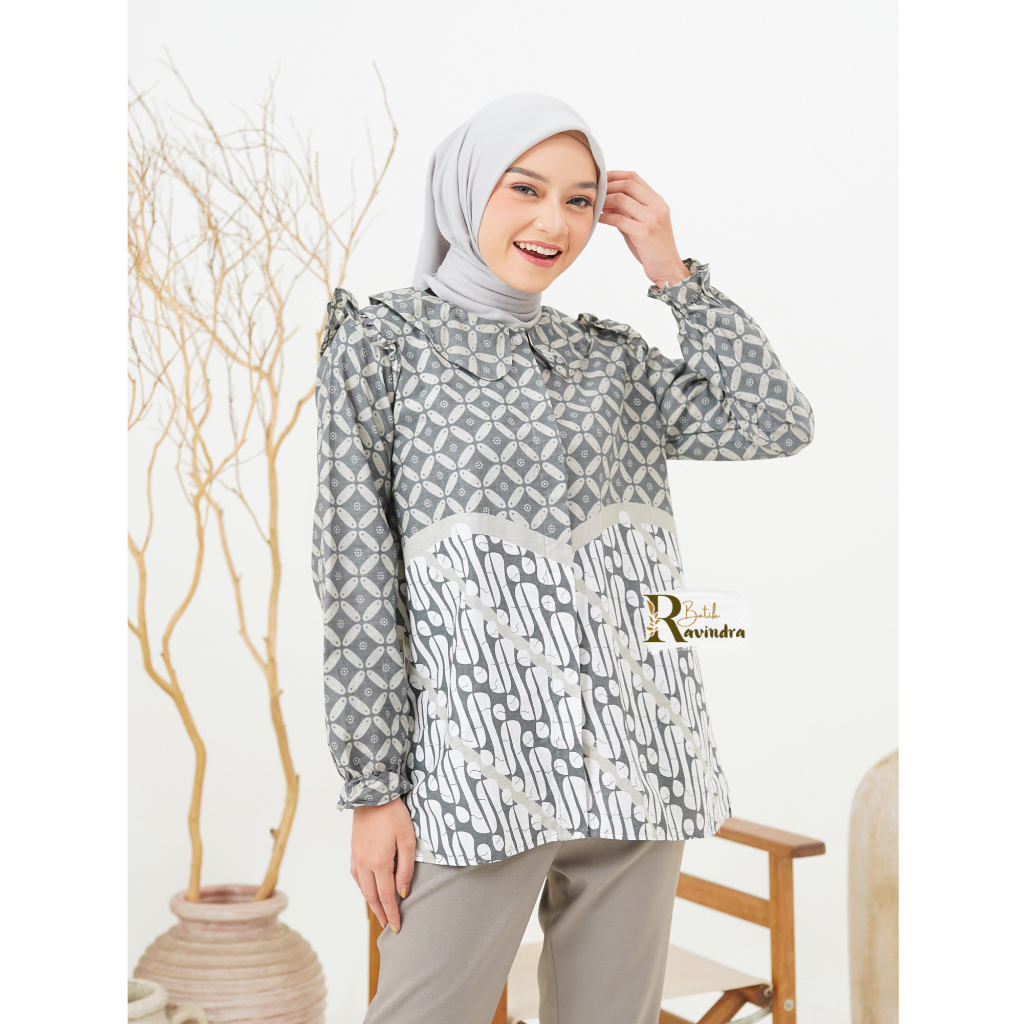 Blouse Batik Motif Kawung Batangan