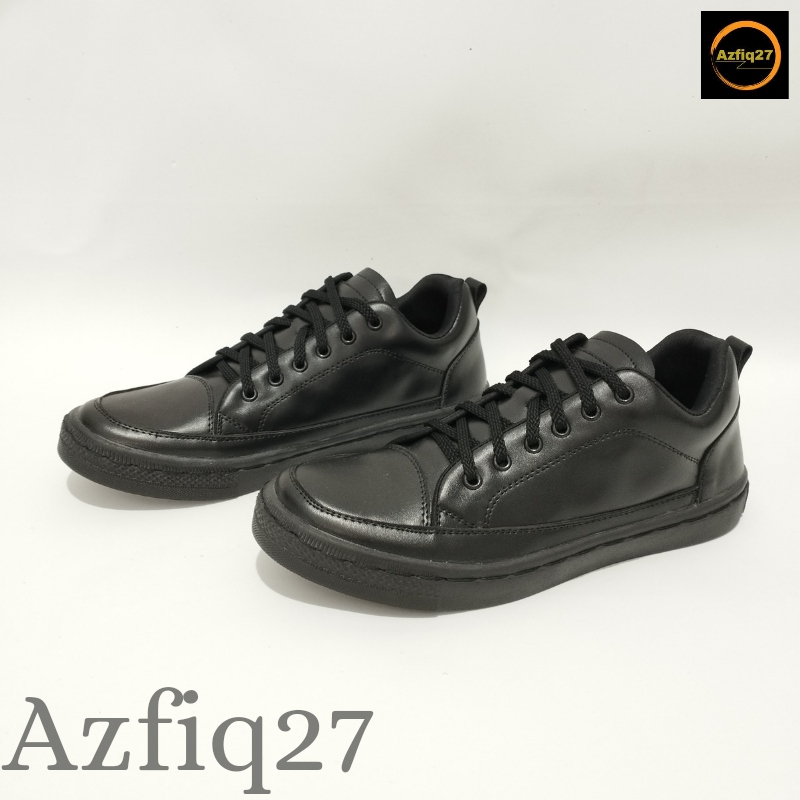 Sepatu Pria Wanita SNEAKERS Terbaru Full Black Terbaru Azfiq27 #8