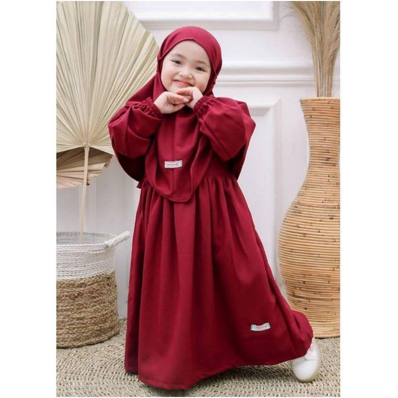 Gamis Anak Naira Set Khimar Gamis Basic Polos Gamis Terbaru