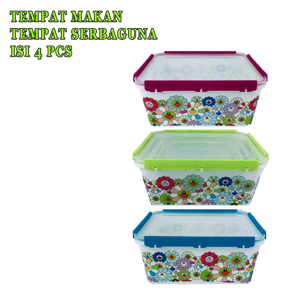 Tempat makan 3 warna* Tempat makan 4 ukuran* Tempat makan impor