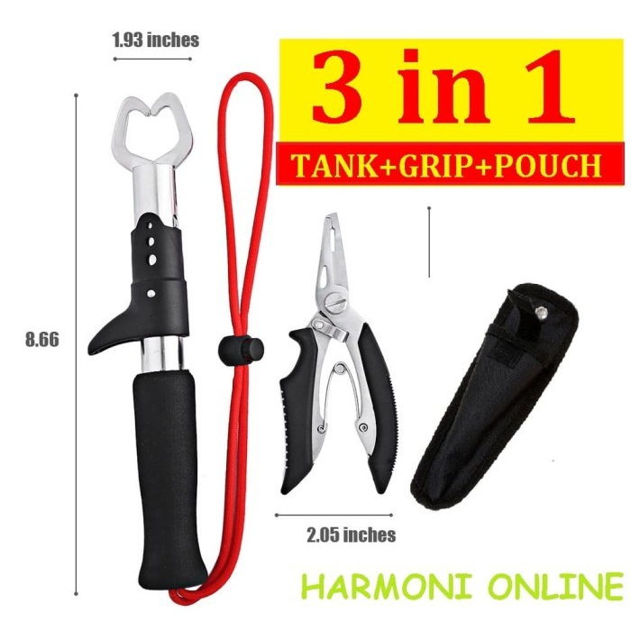 Lip Grip Ikan Tang Penjepit Mulut Ikan Tang Pancing Grip Pancing Fish Grip Set PREMIUM