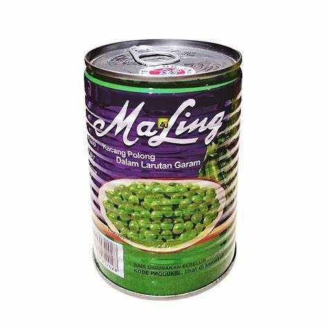 

Kacang Polong Maling 397gr - Canned Green Peas / Jing To / kacang polong ma ling kalengan