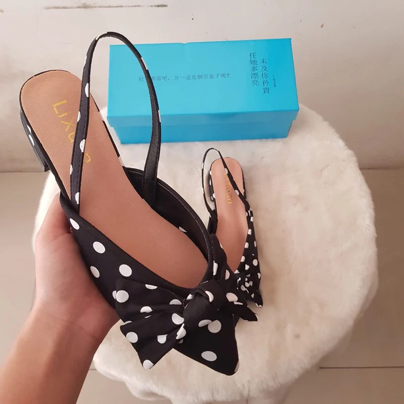 SG1998 syafniegalery Sandal Wanita Import Pita Tali Belakang sepatu import