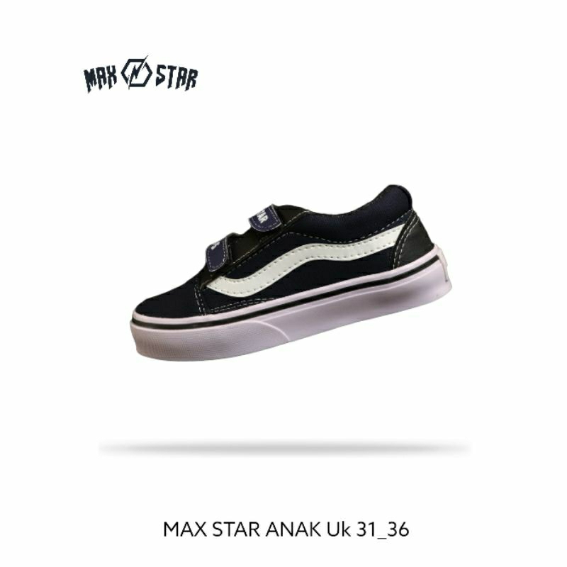 Max star sepatu sneakers casual anak laki laki size 31-36 trendy