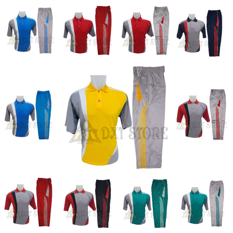 Baju Olahraga Pria 1 Set / Setelan Trening Seragam Olahraga Dewasa