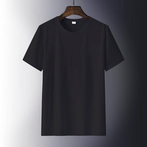 Kaos Polos Atasan Pria Wanita Oblong Pendek PE Soft || Baju Polos Pria Termurah-HITAM L
